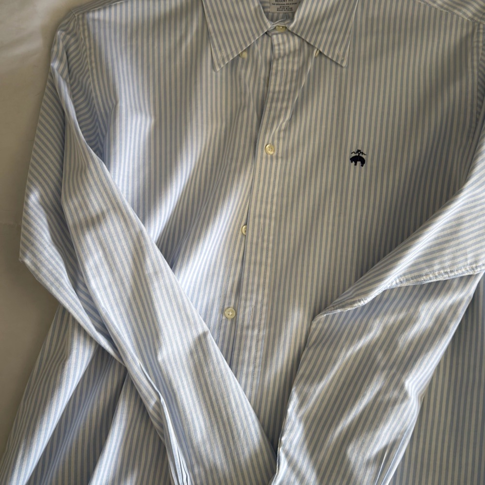 Men's Brooks Brothers Blue Striped Regent Shirt